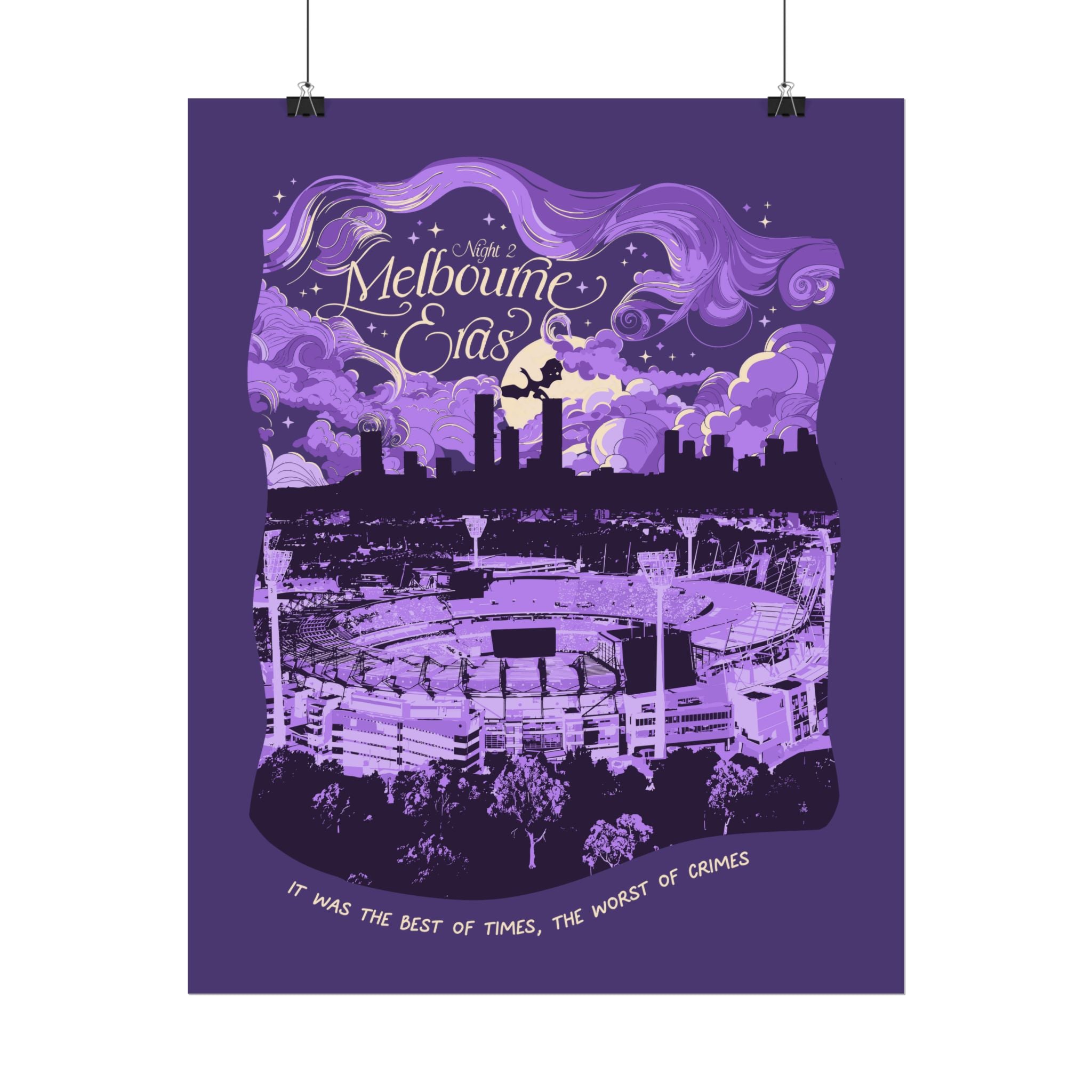 Purple Night Two Melbourne Eras Tour Poster