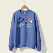 Buffalo Forever Crewneck in Flo Blue