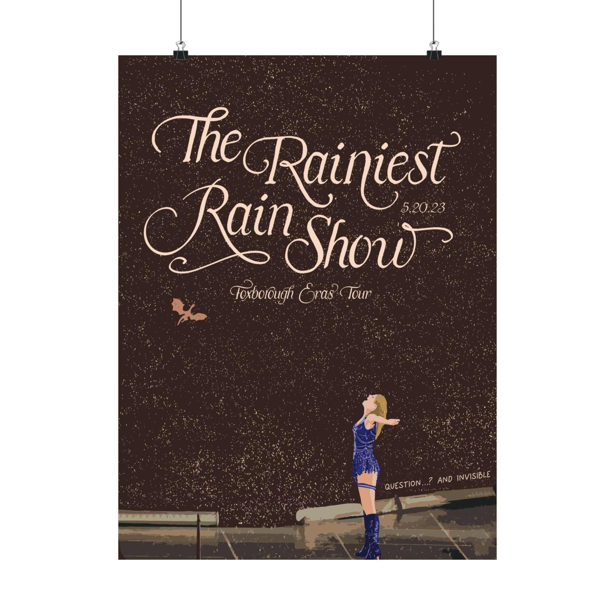 Brown Foxborough Rainiest Rain Show Poster