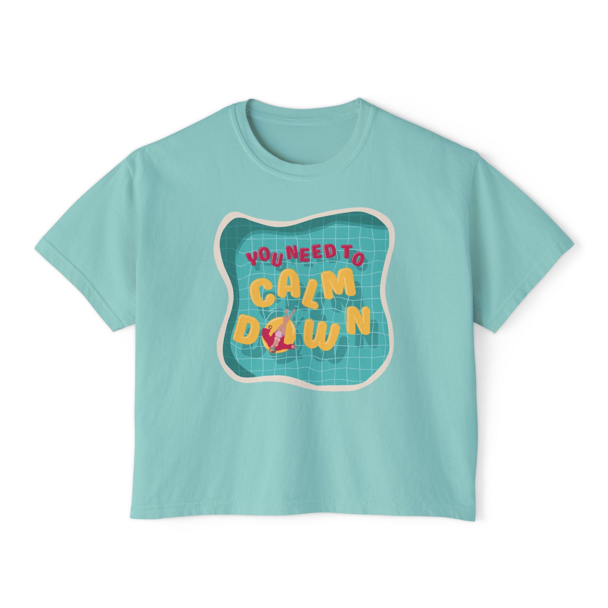 Calm Down Comfort Colors Crop Top