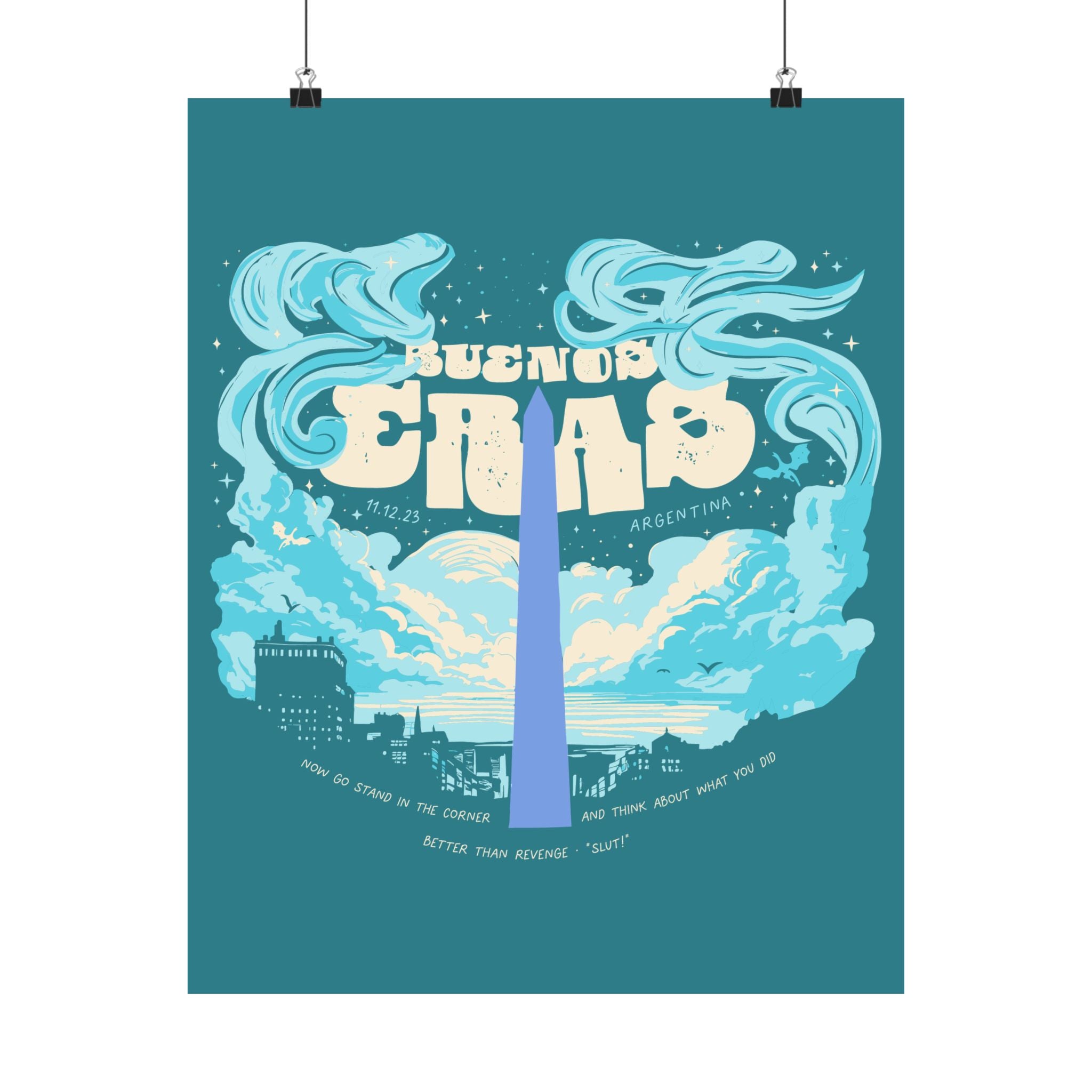 Blue Night Three Buenos Aires Eras Tour Poster