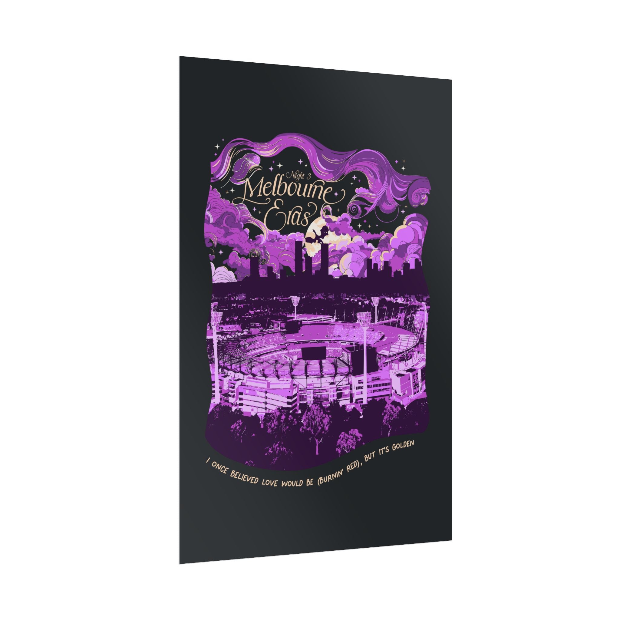 Black Night Three Melbourne Eras Tour Poster