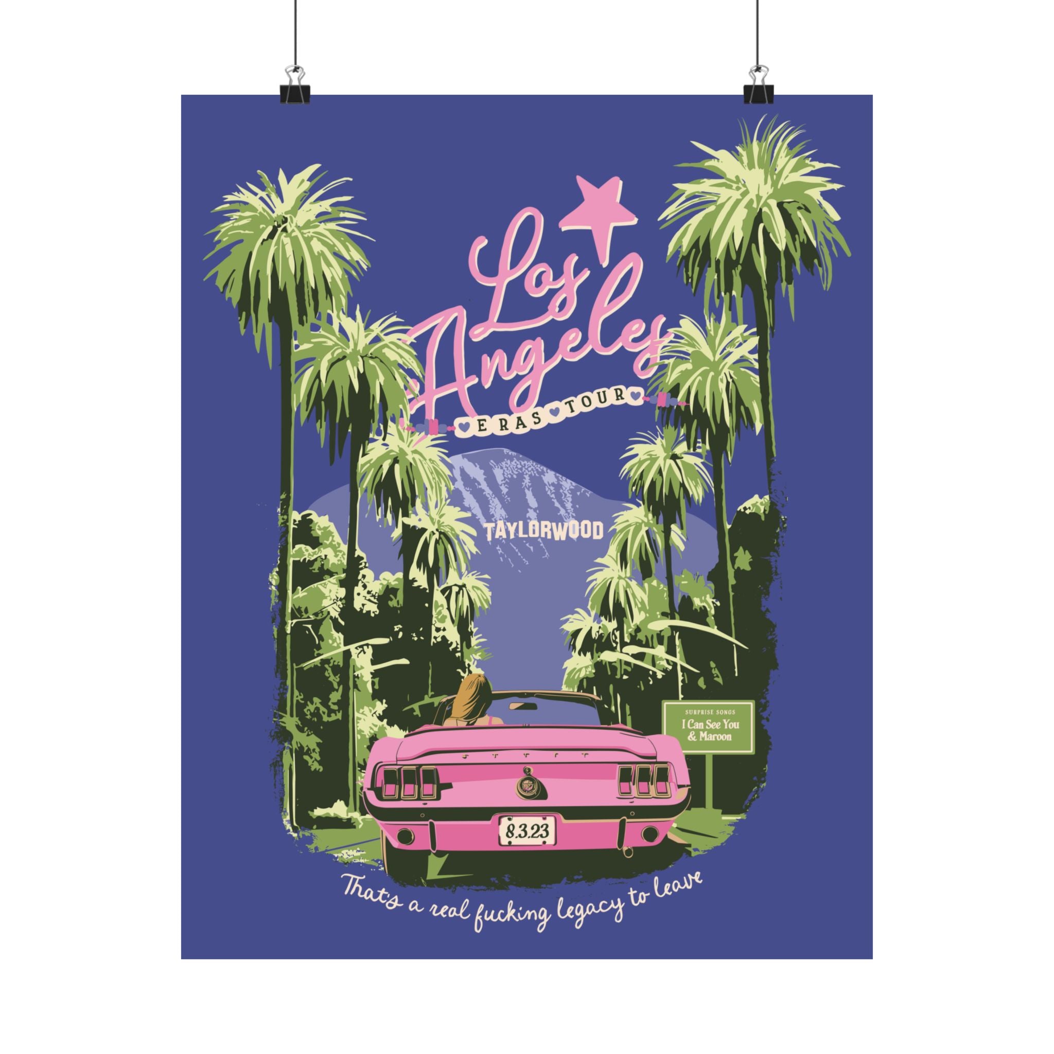 Los Angeles Eras Night One Taylorwood Poster