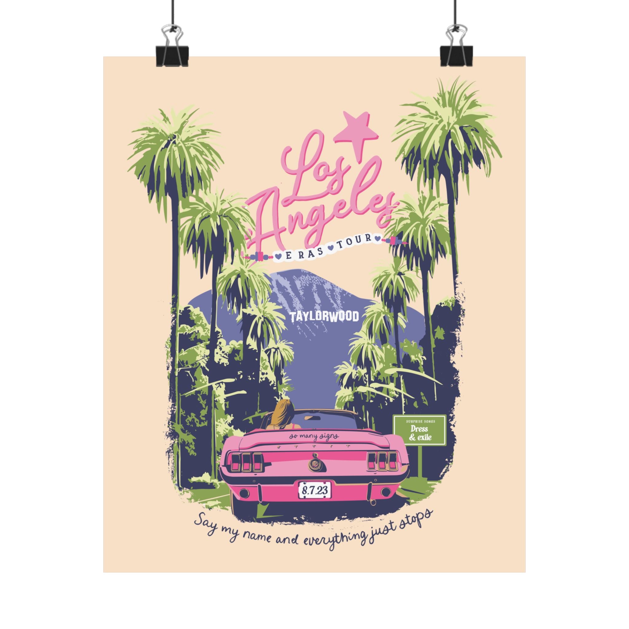 Los Angeles Eras Night Four Taylorwood Poster