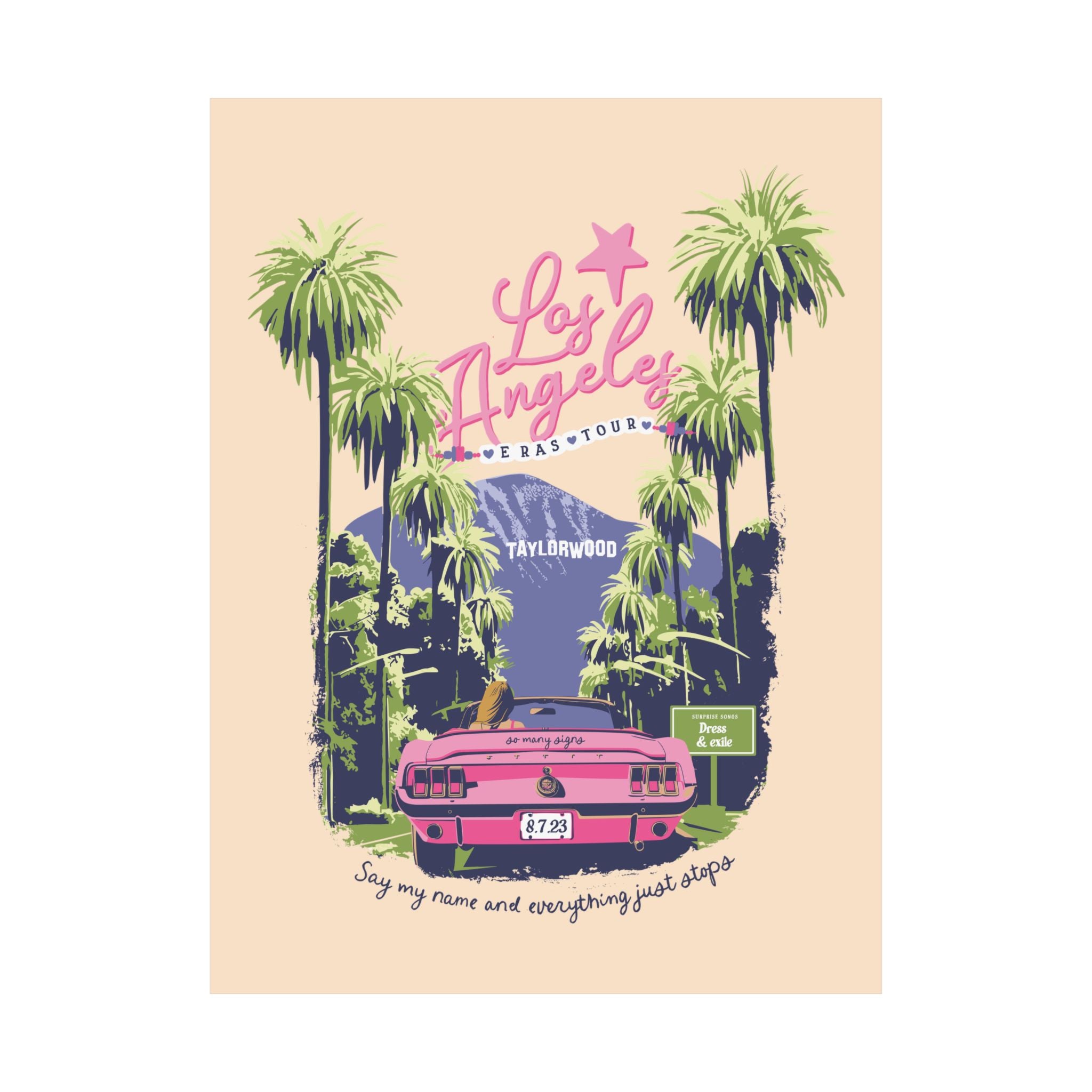 Los Angeles Eras Night Four Taylorwood Poster