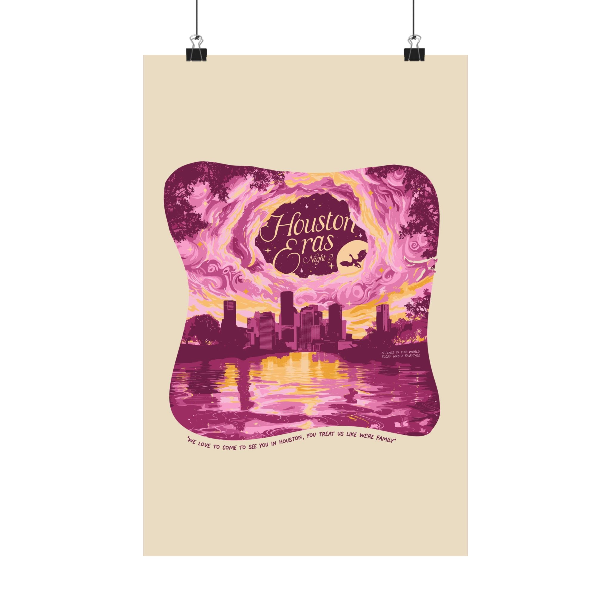 Maroon Surprise Song Dress Night Two Houston Eras Tour Poster