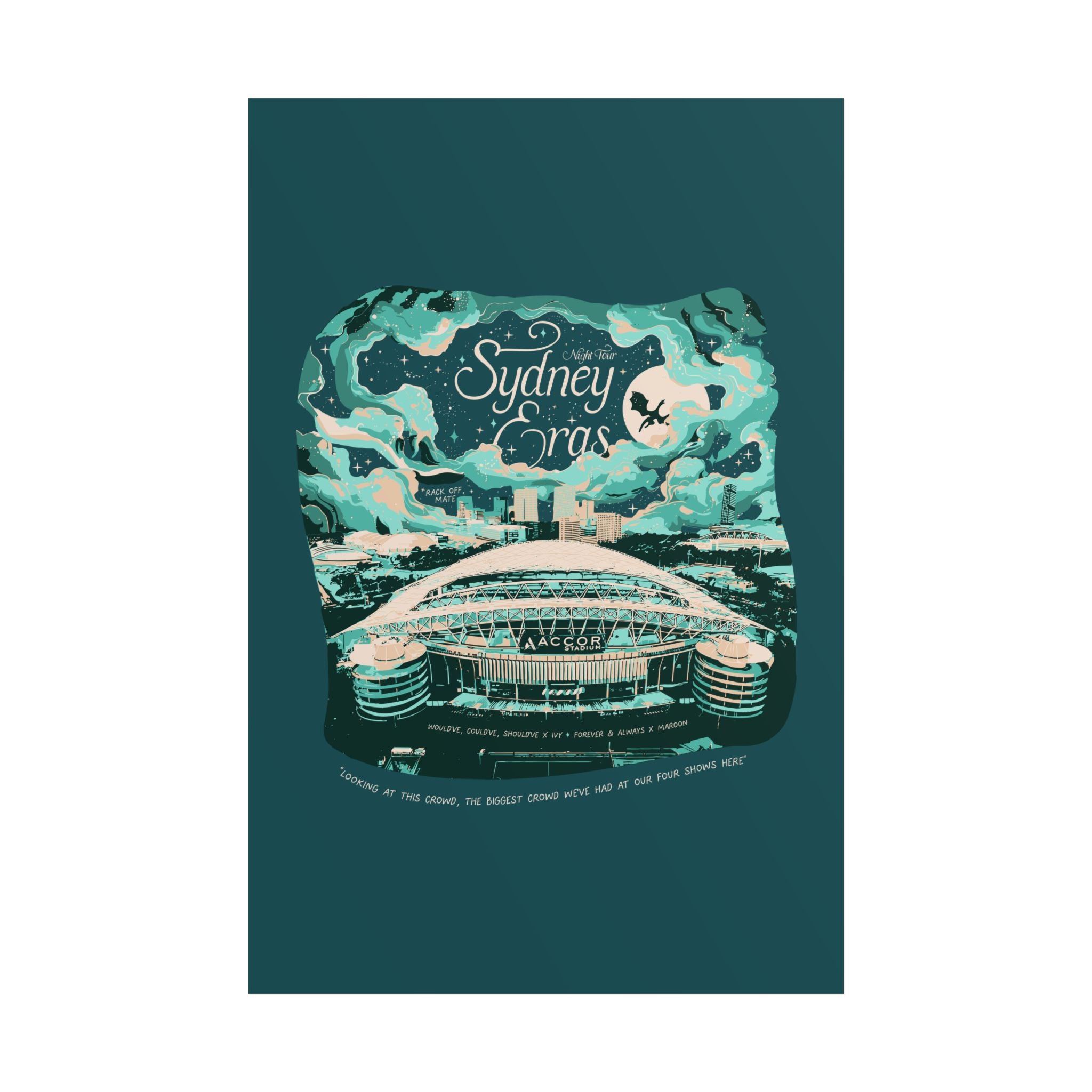 Emerald Night Four Sydney Eras Tour Poster