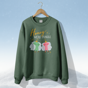 Honey We're Fragile Crewneck in Blue Spruce