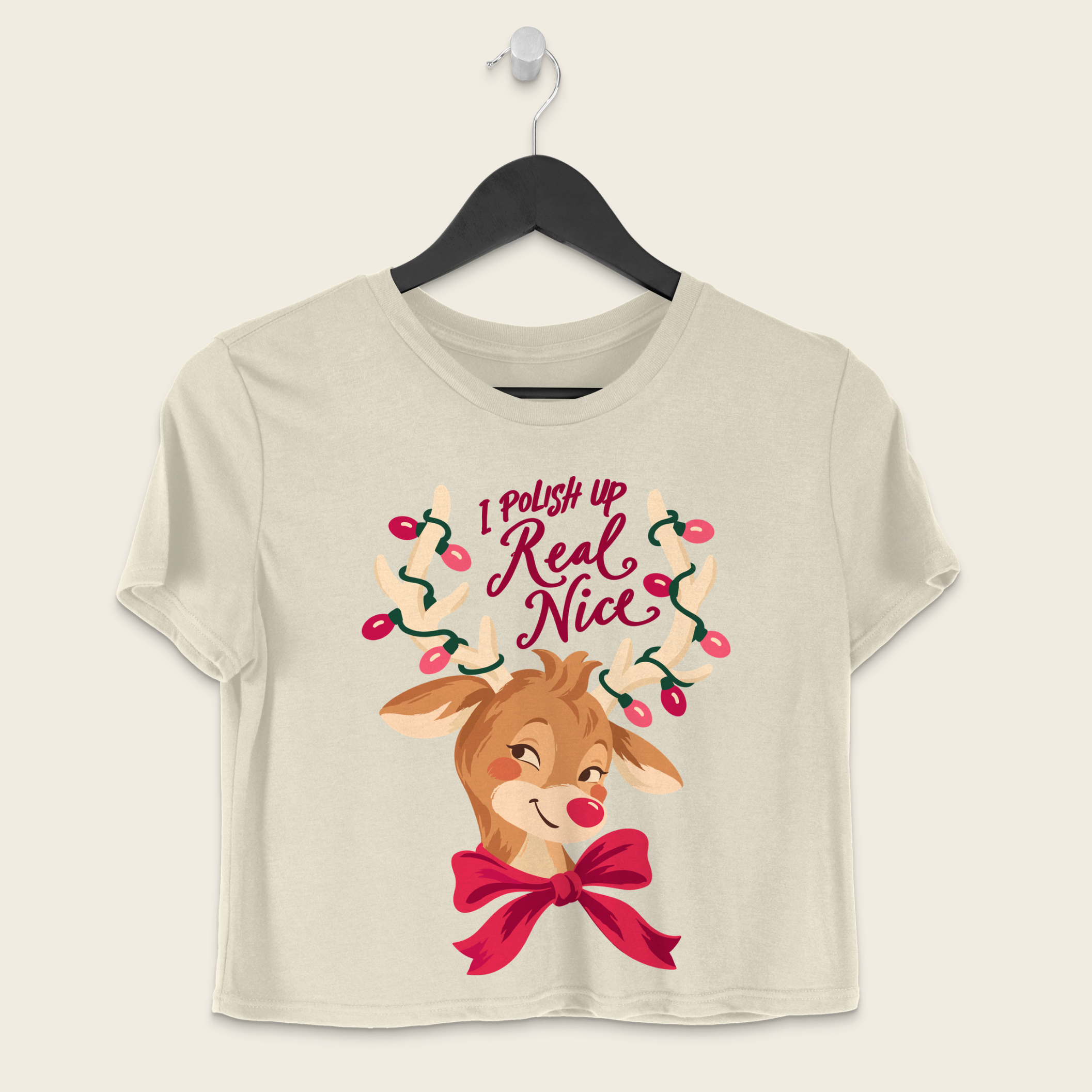 I Polish Up Real Nice Boxy Tee in Ivory