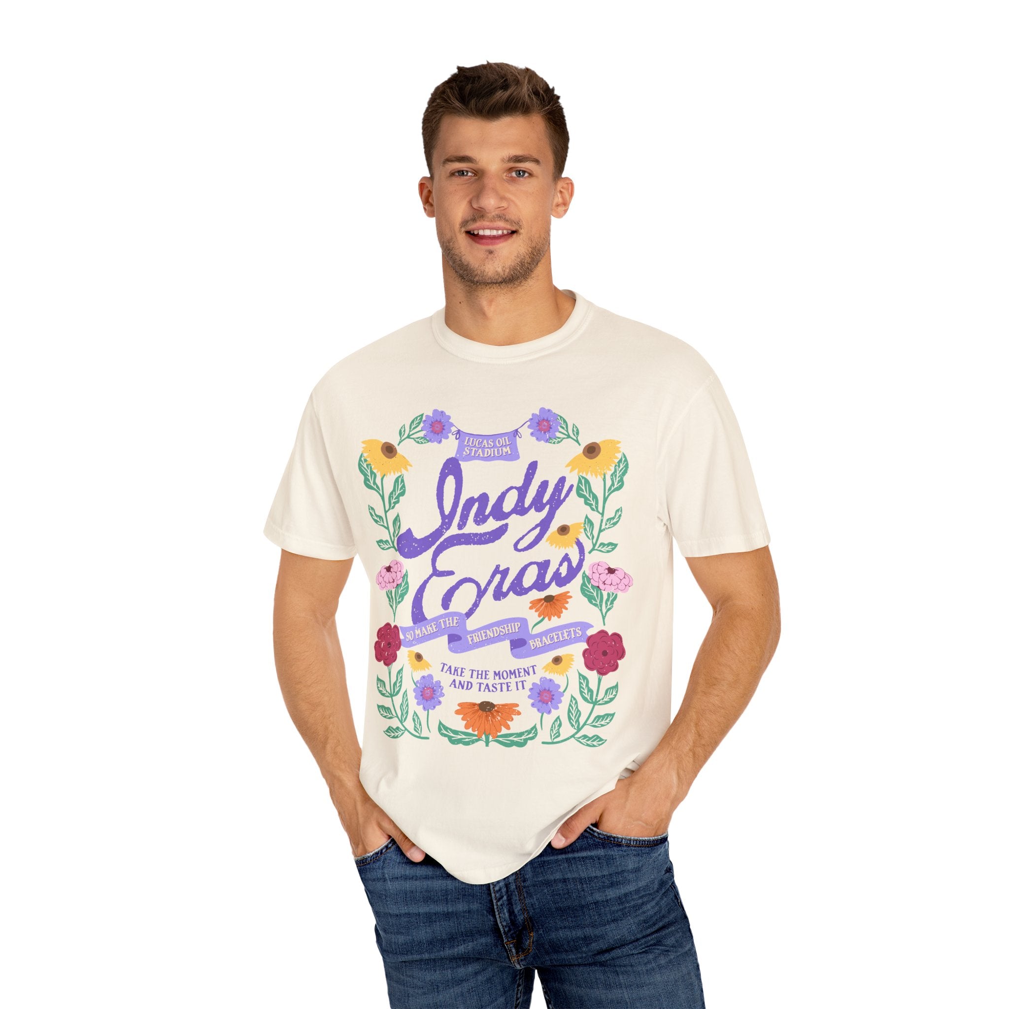 Indy Eras Tour  Floral Piano Comfort Colors Tee