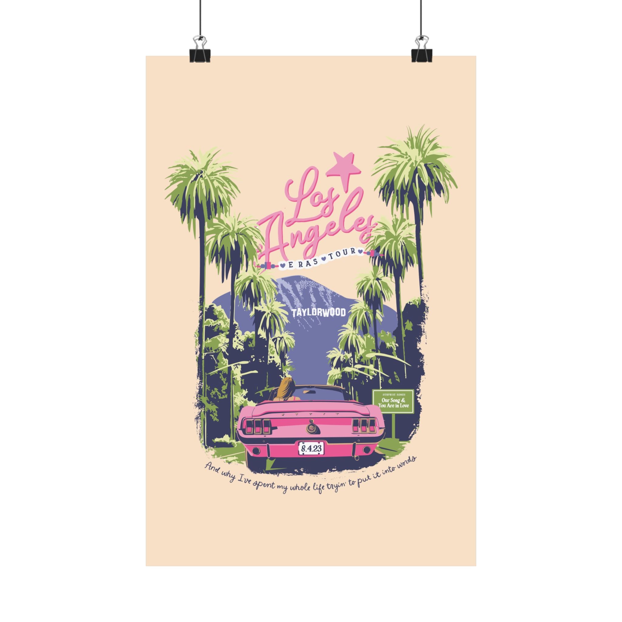 Los Angeles Eras Night Two Taylorwood Poster