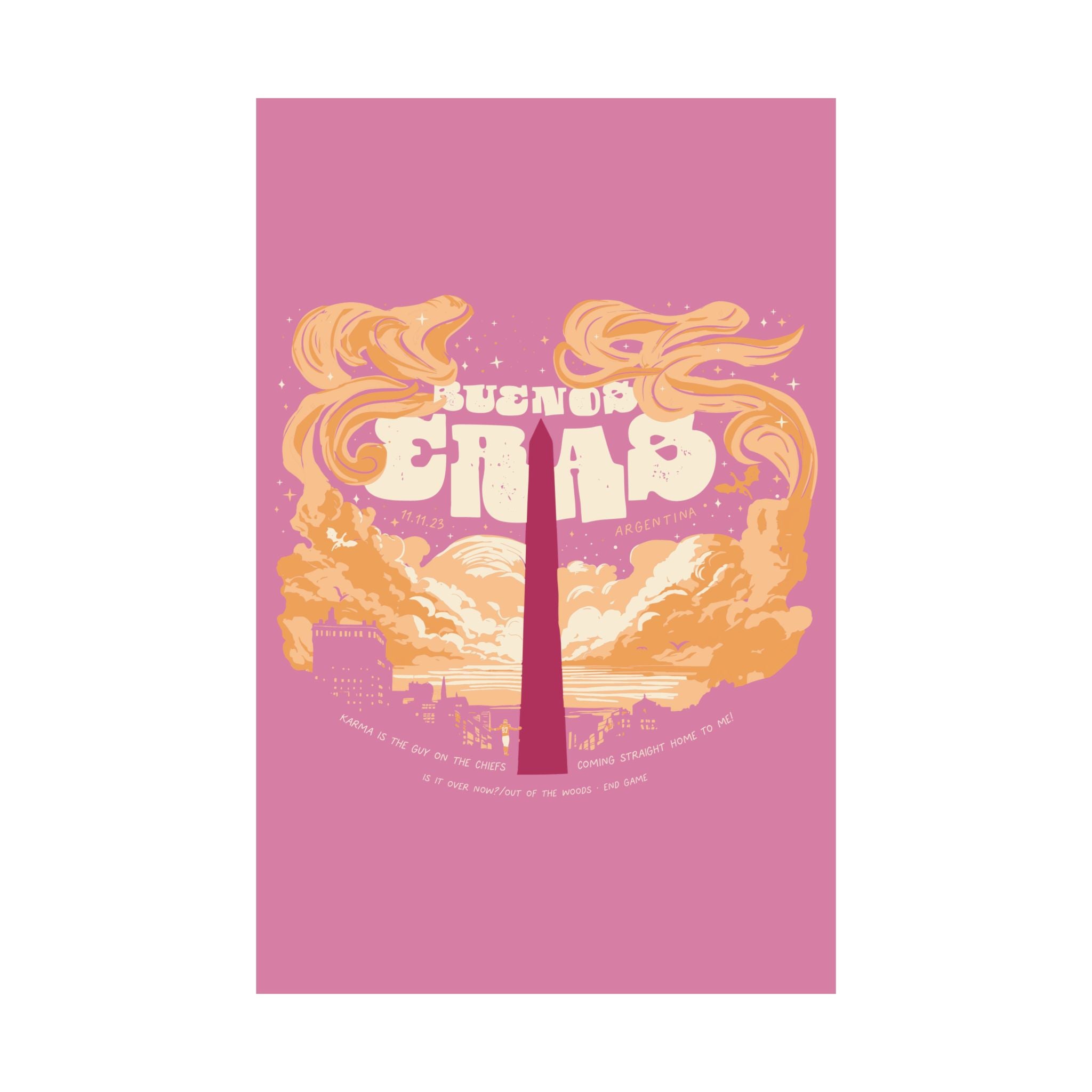 Pink Night Two Buenos Aires Eras Tour Poster