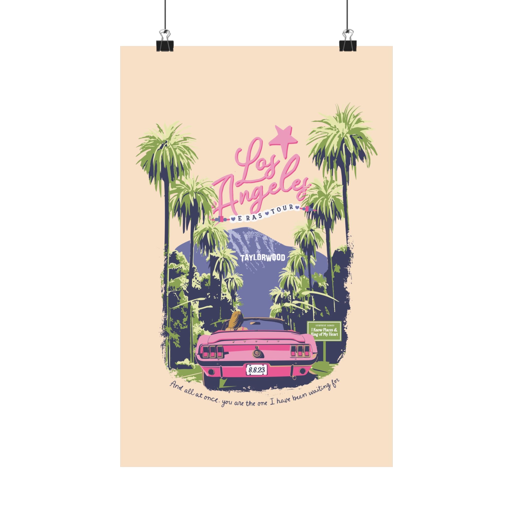 Los Angeles Eras Night Five Taylorwood Poster