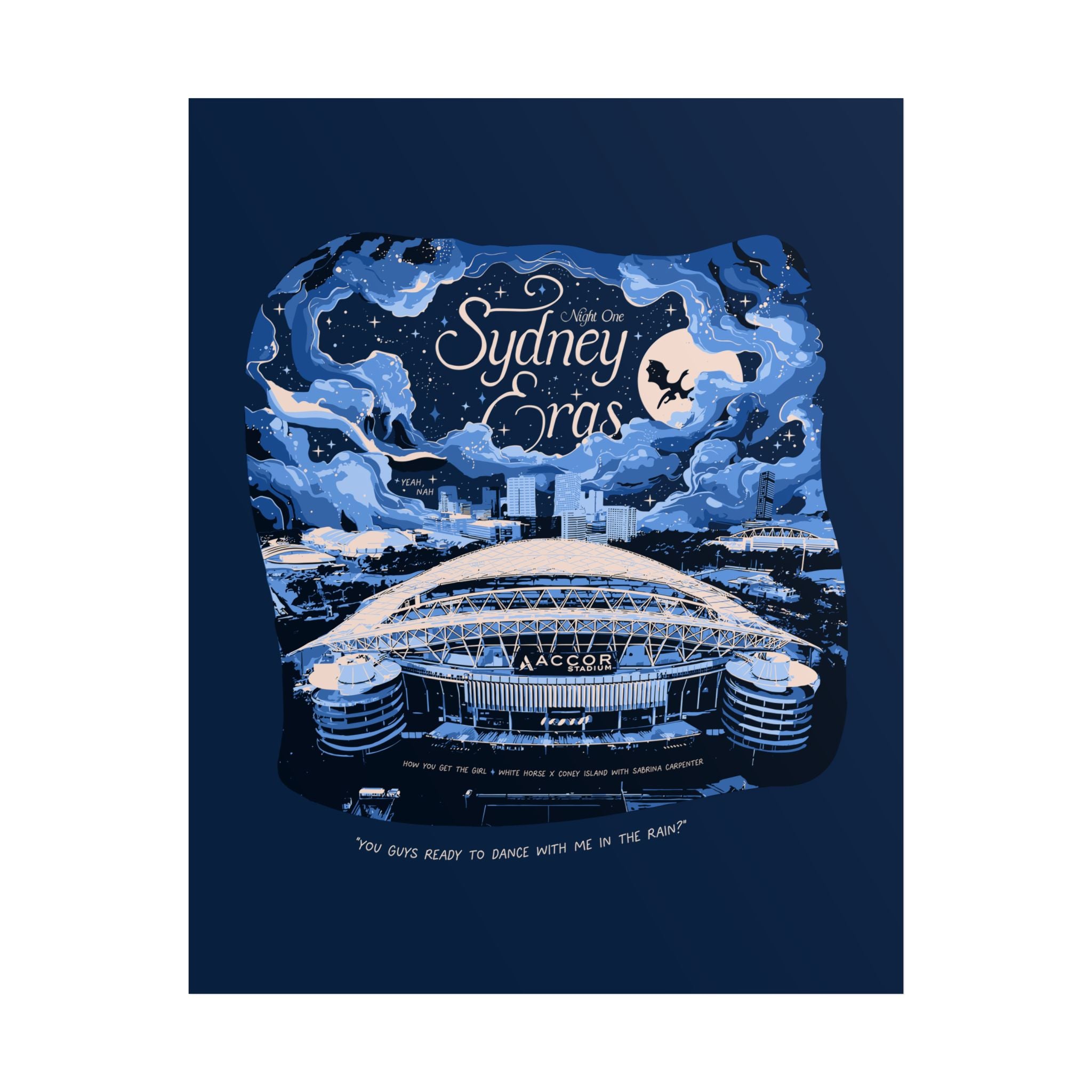Navy Night One Sydney Eras Tour Poster
