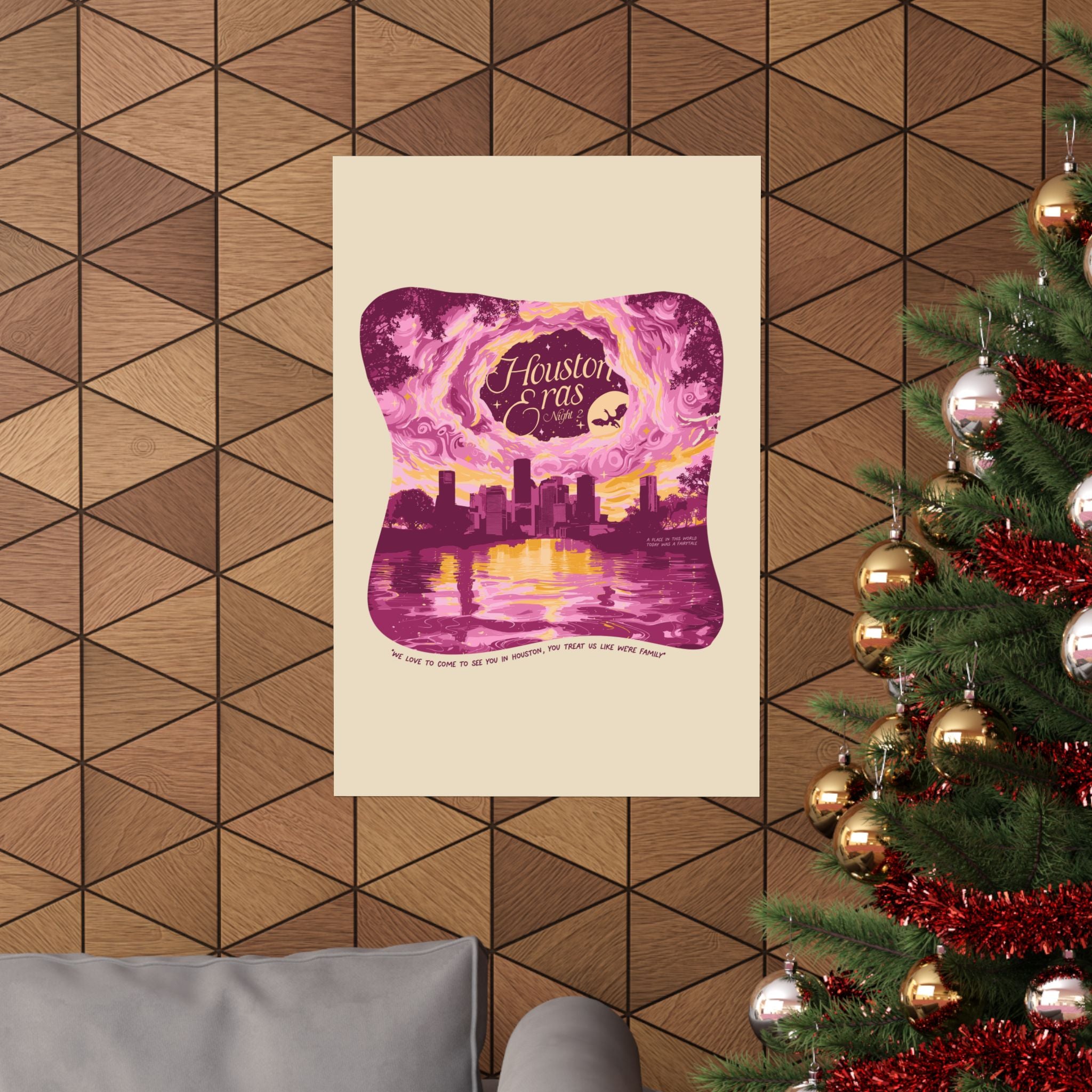 Maroon Surprise Song Dress Night Two Houston Eras Tour Poster