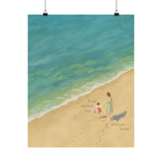 Best Day on the Beach – Brunette Mom & Daughter Print