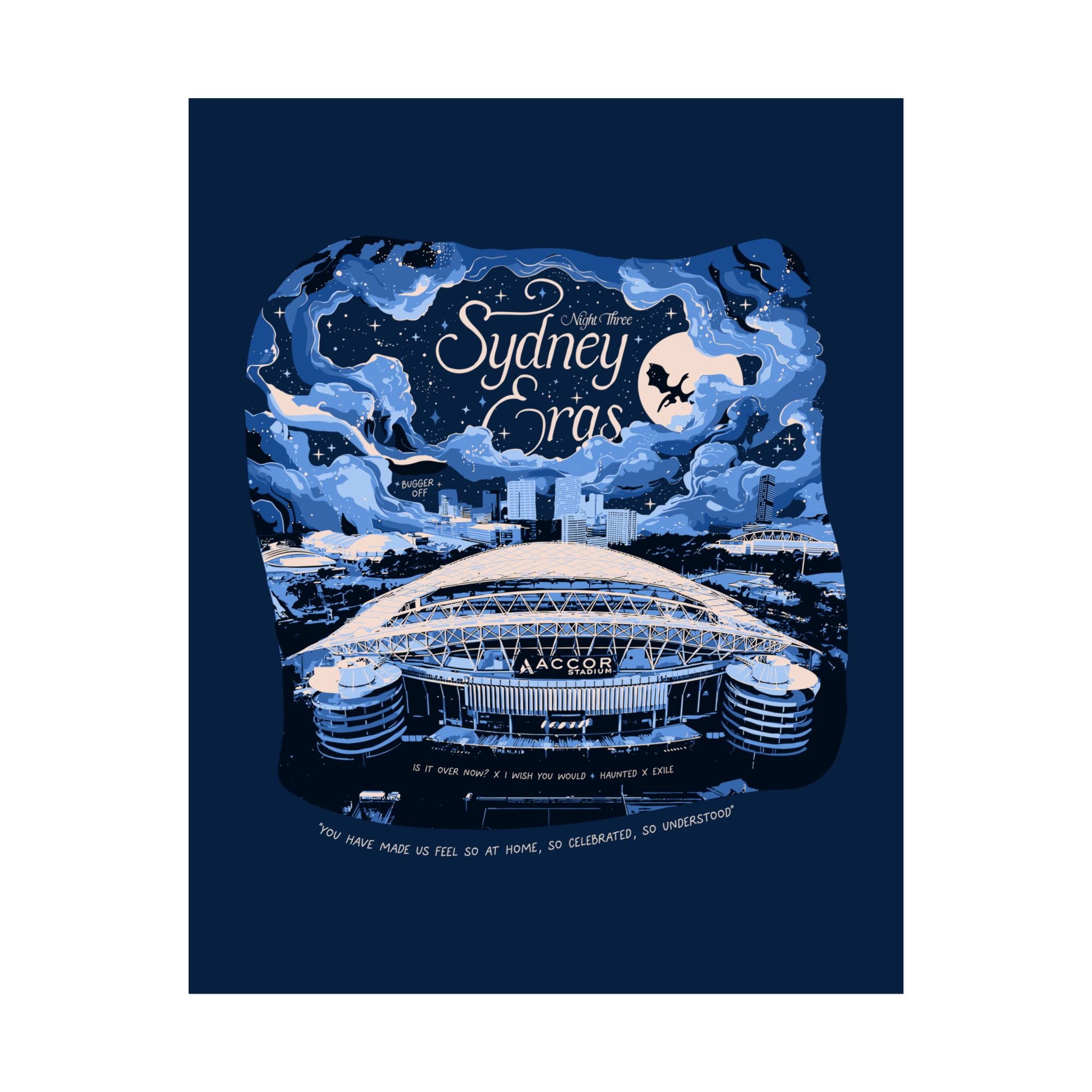 Navy Night Three Sydney Eras Tour Poster