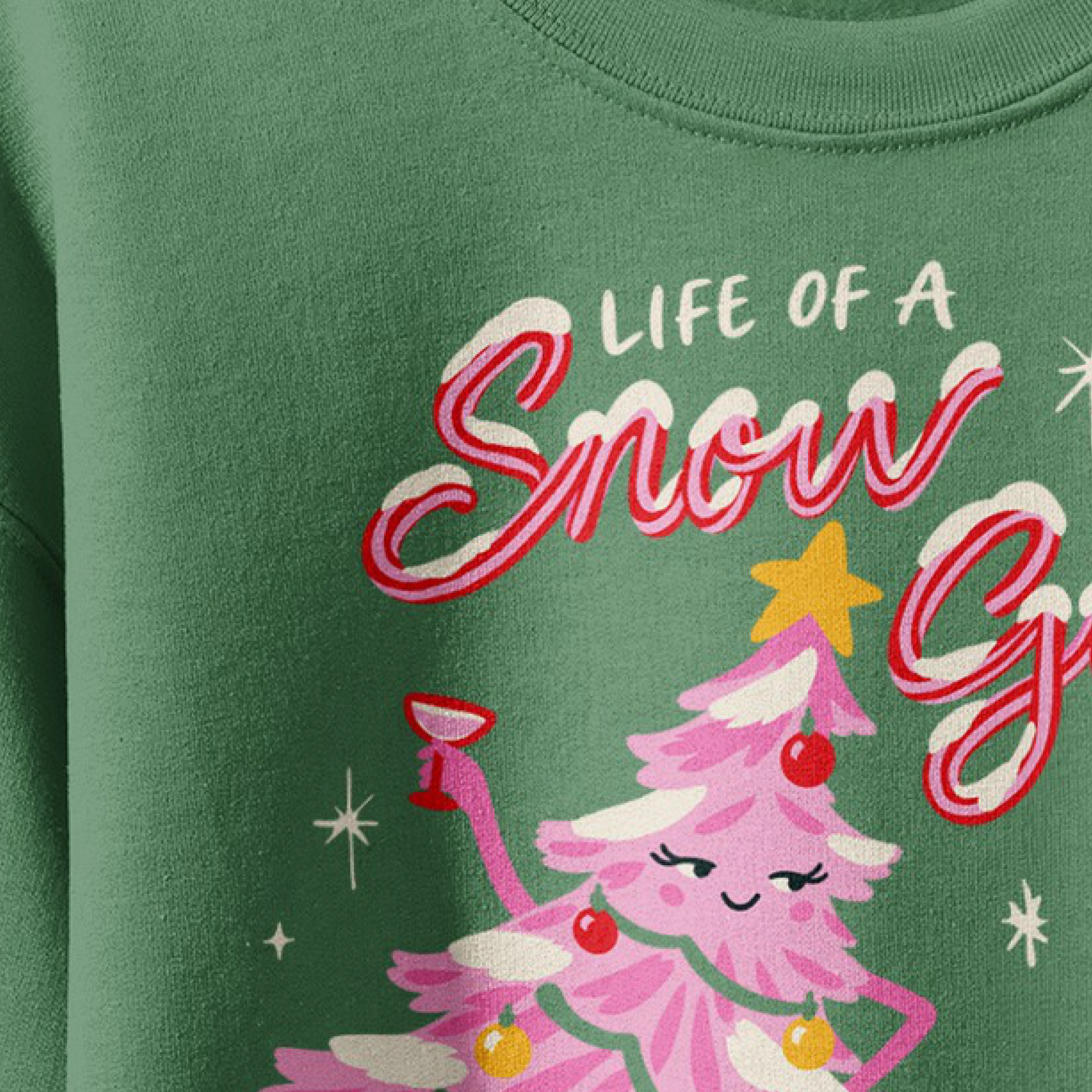Life of a Snow Girl Crewneck close-up