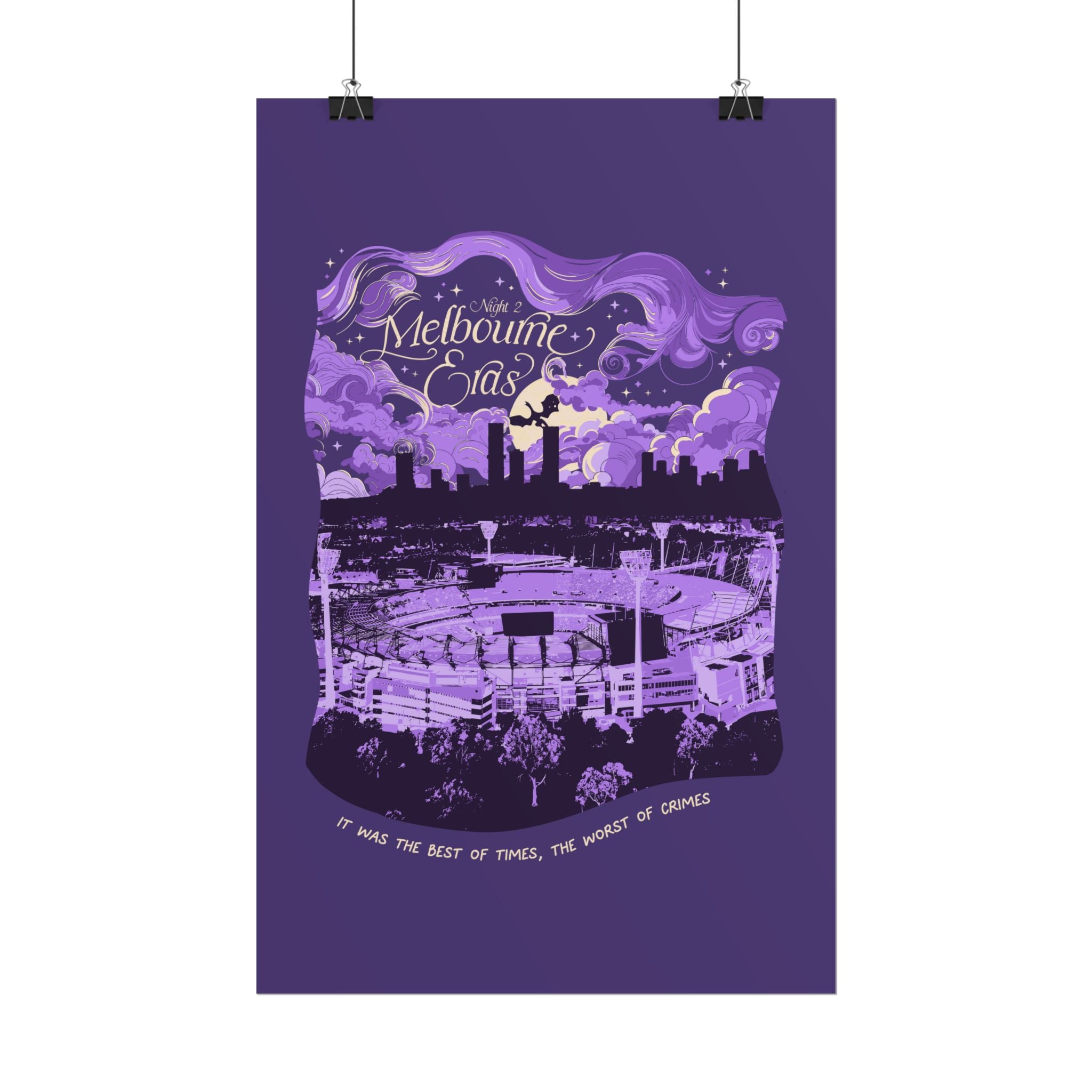 Purple Night Two Melbourne Eras Tour Poster