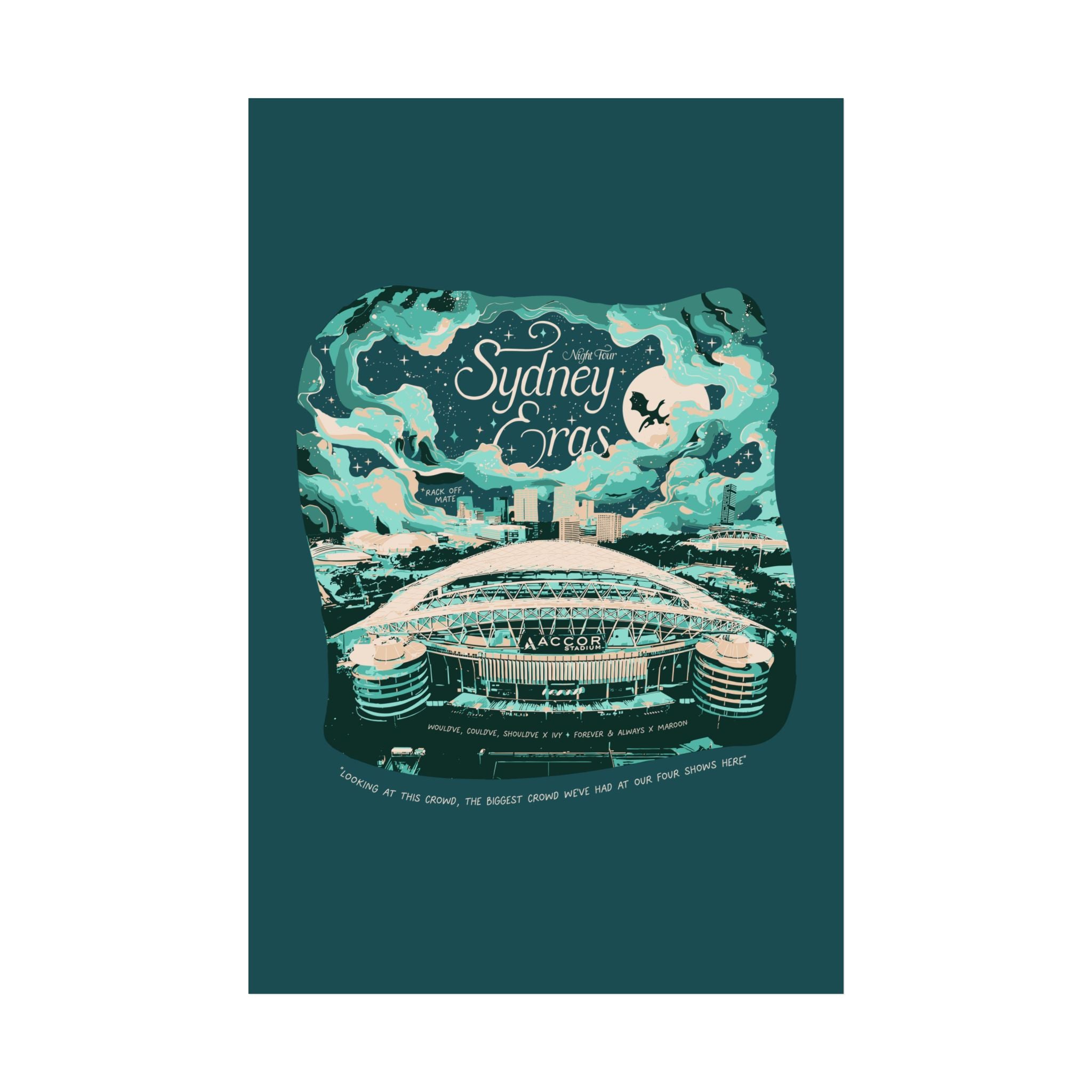 Emerald Night Four Sydney Eras Tour Poster
