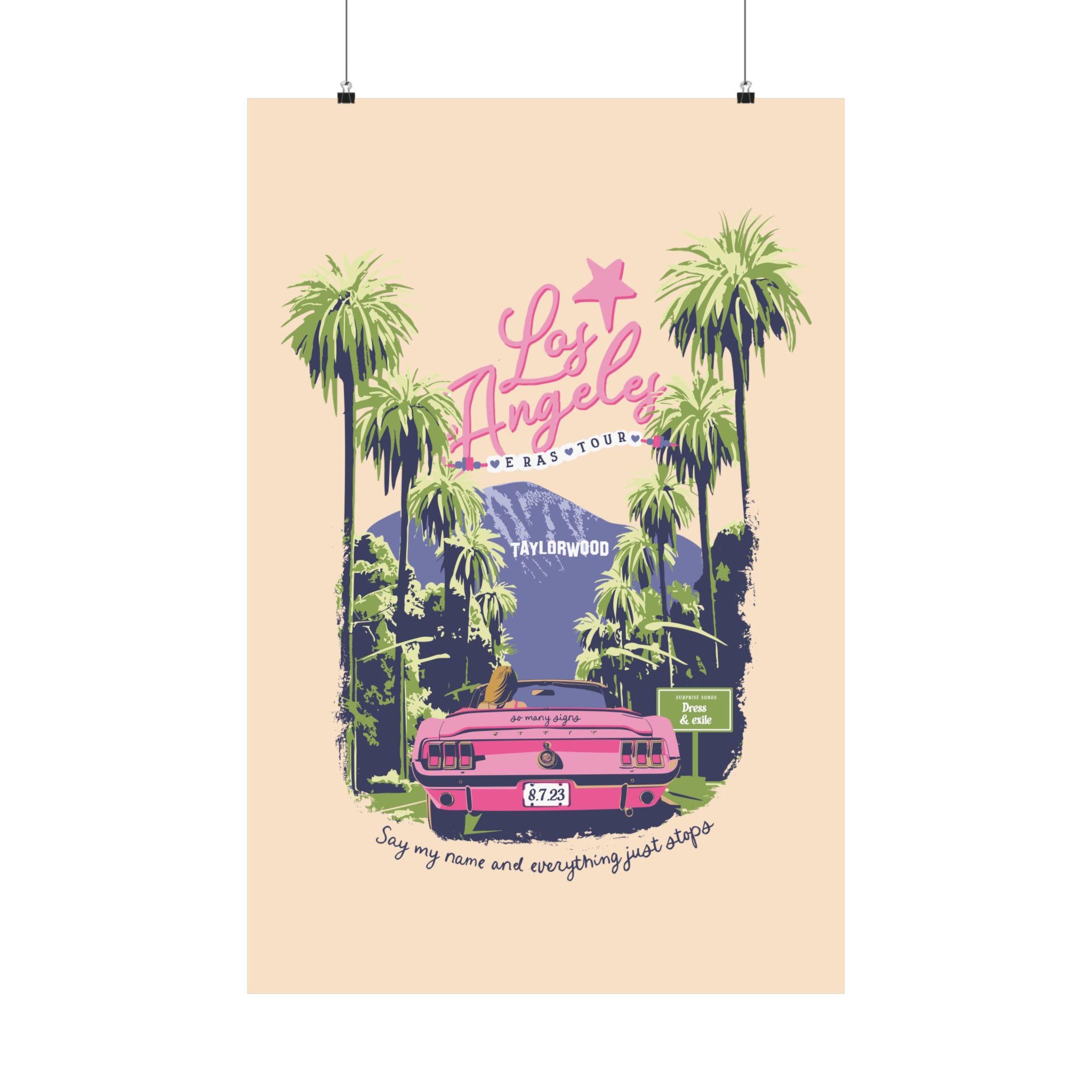 Los Angeles Eras Night Four Taylorwood Poster