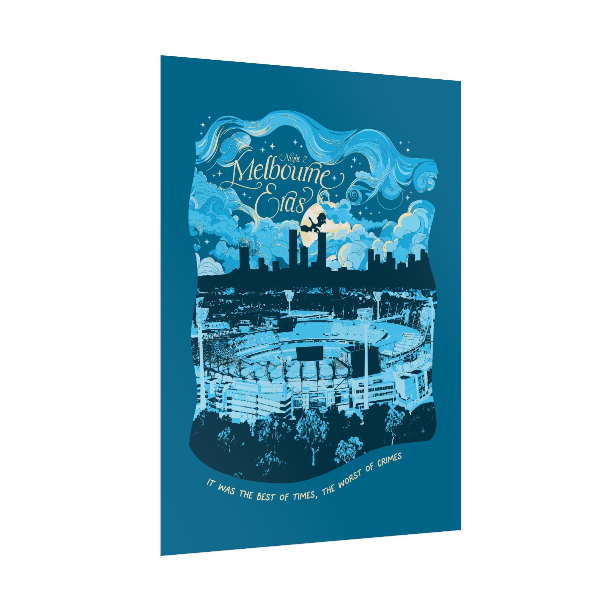 Blue Night Two Melbourne Eras Tour Poster
