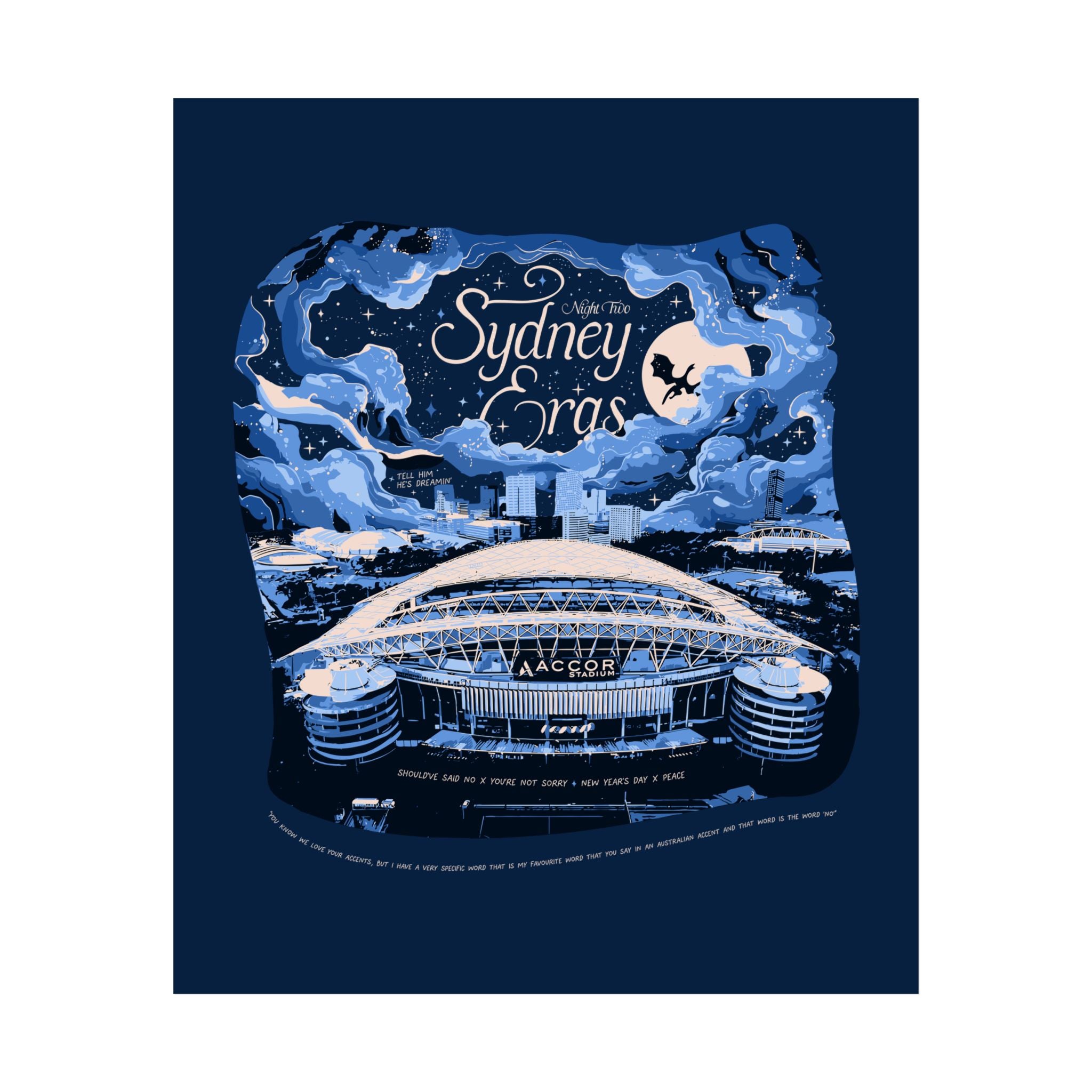 Navy Night Two Sydney Eras Tour Poster