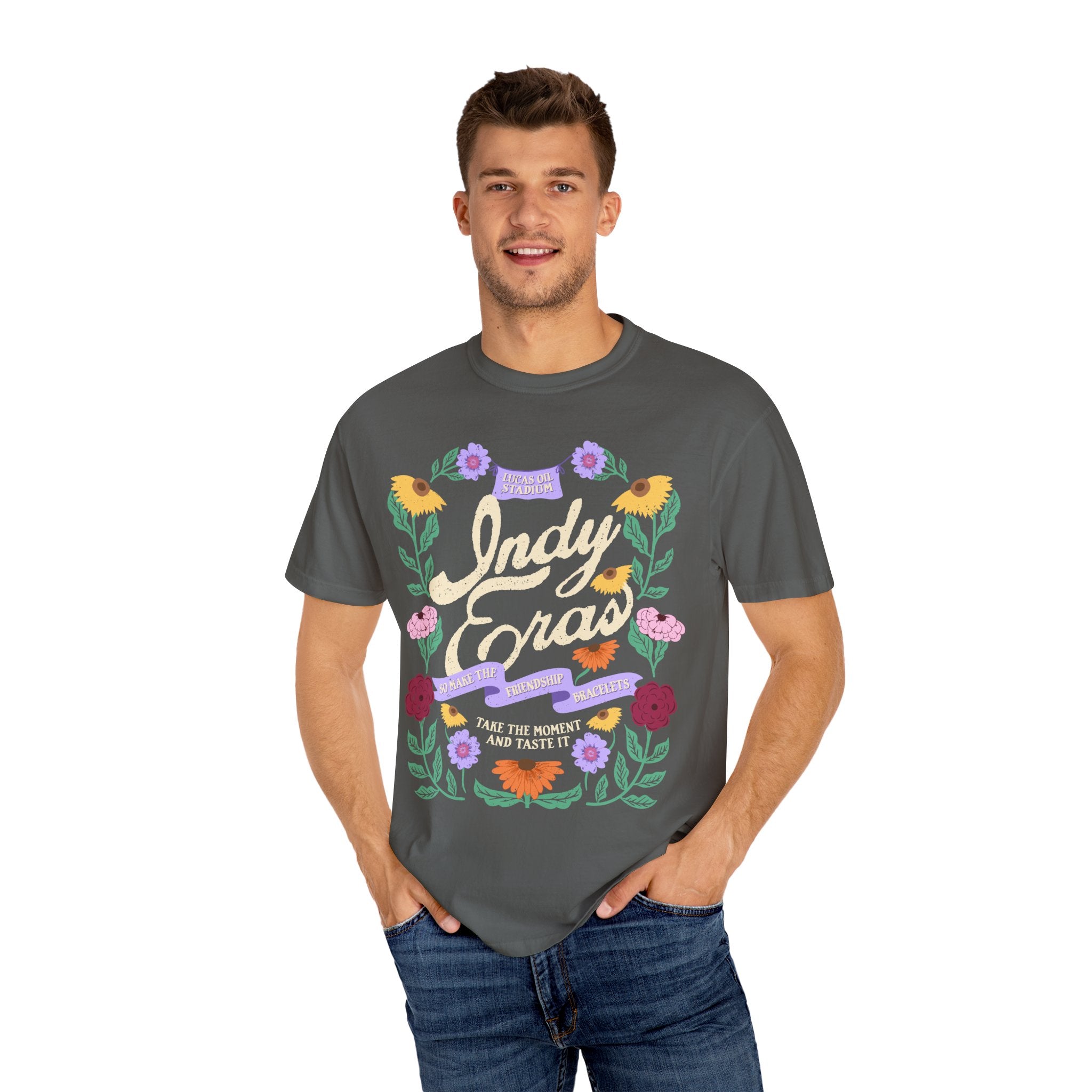 Indy Eras Tour  Floral Piano Comfort Colors Tee