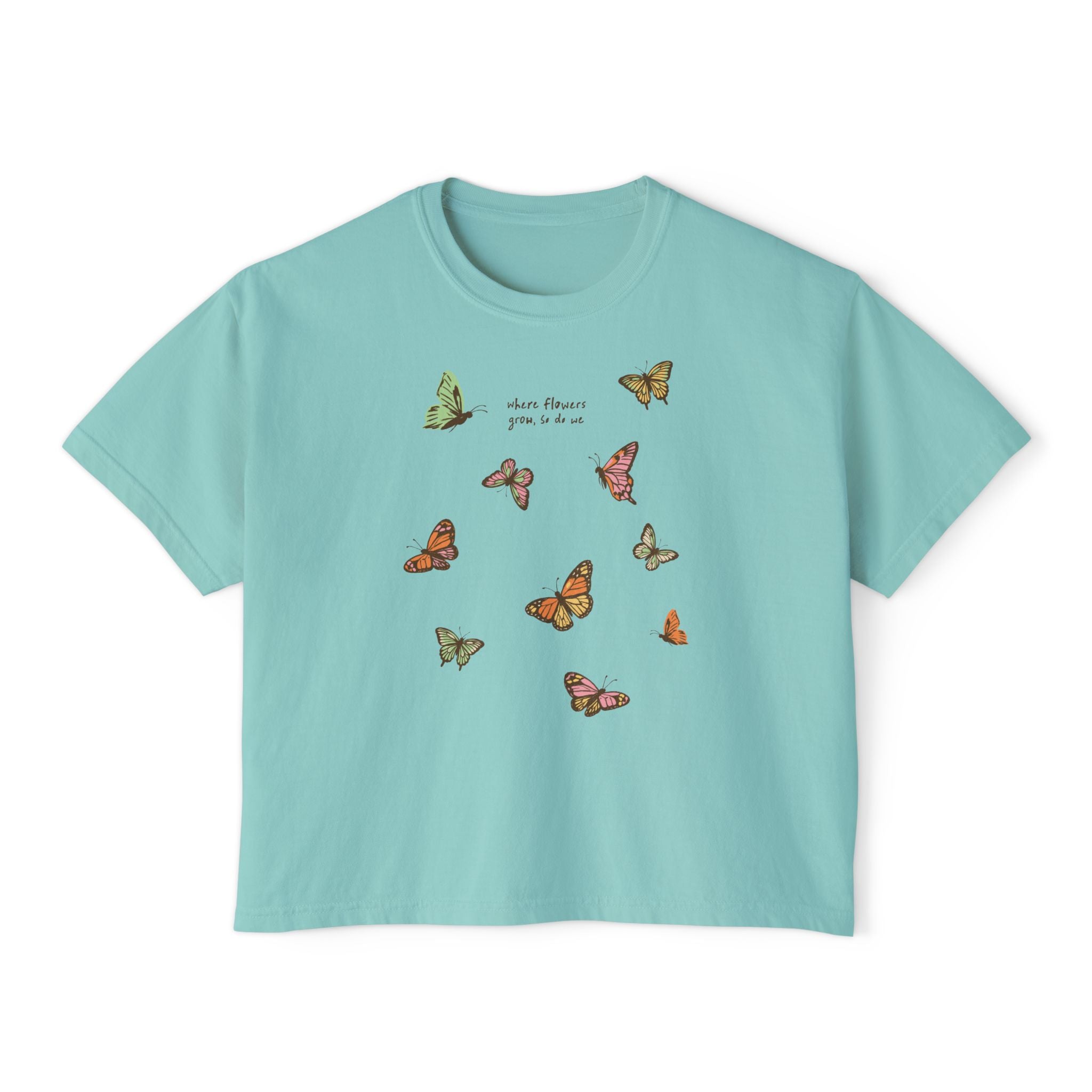 Where Flowers Grow Crop Top
