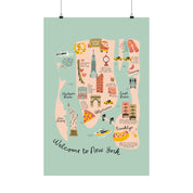 Blue New York City Lyrical Poster