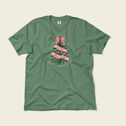 ’Tis the Damn Season Christmas Tree Tee in Light Green