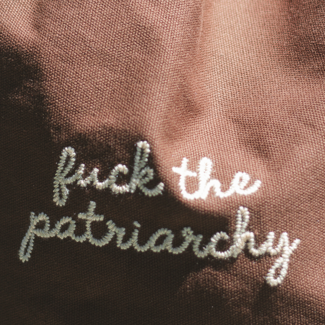 Fuck the Patriarchy Embroidered Tote Bag