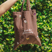 Fuck the Patriarchy Embroidered Tote Bag