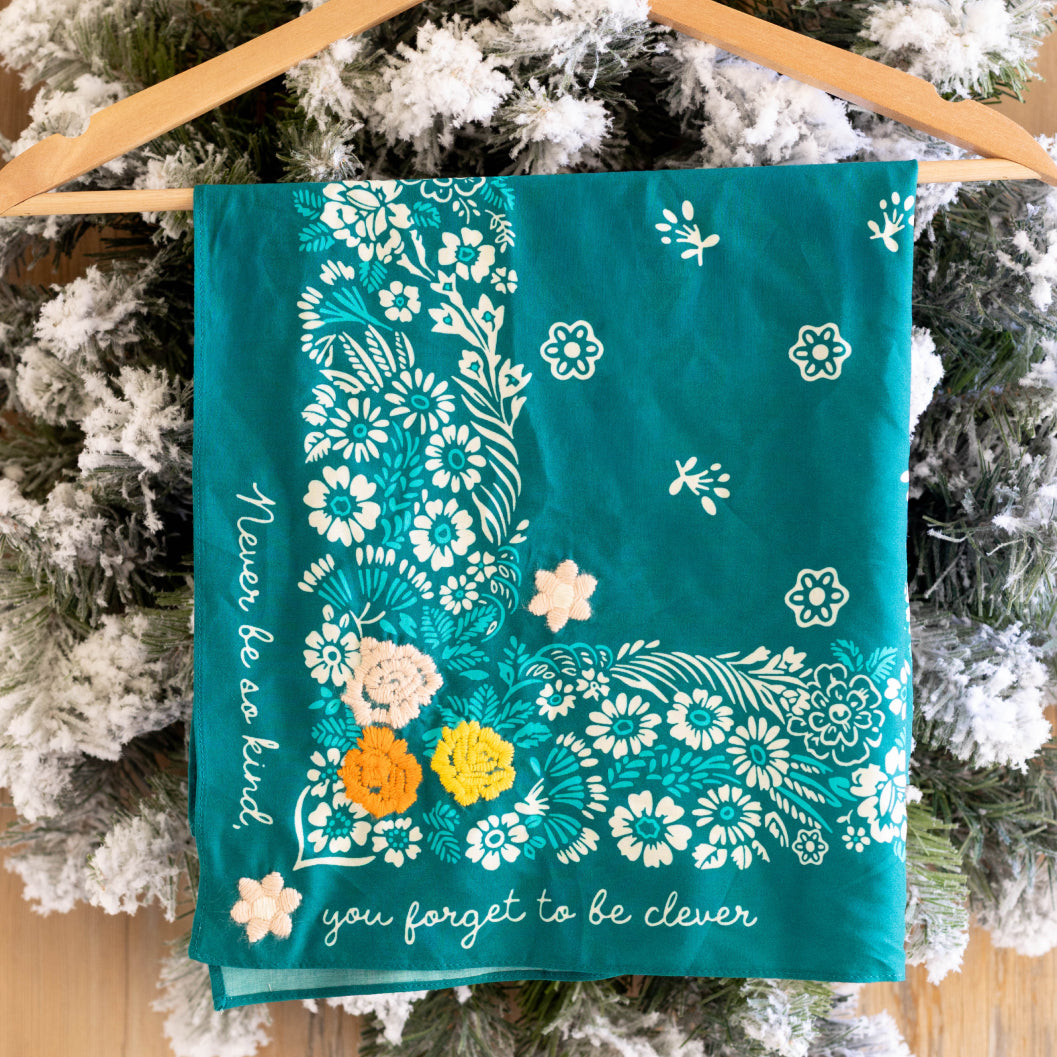 Embroidered Garden Bandana