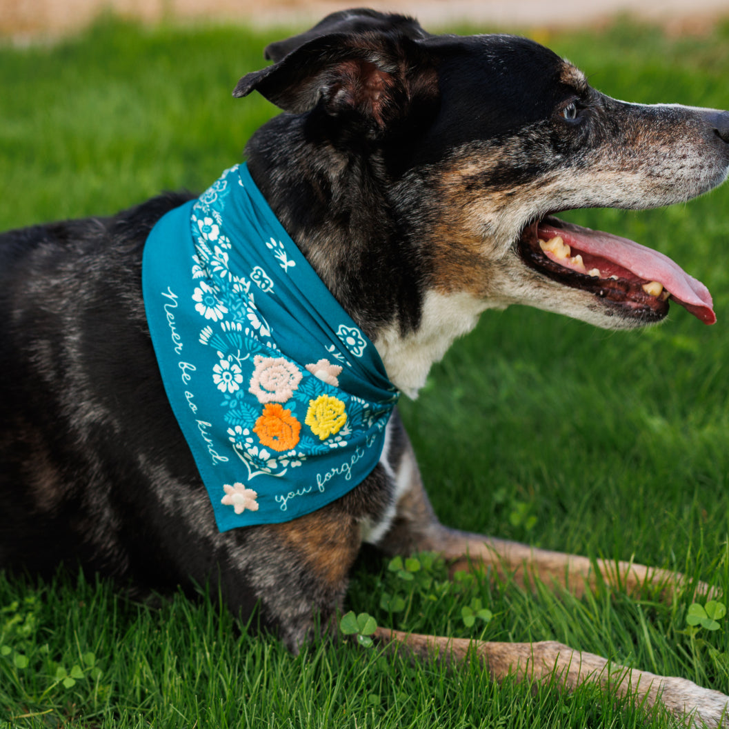 Embroidered Garden Bandana