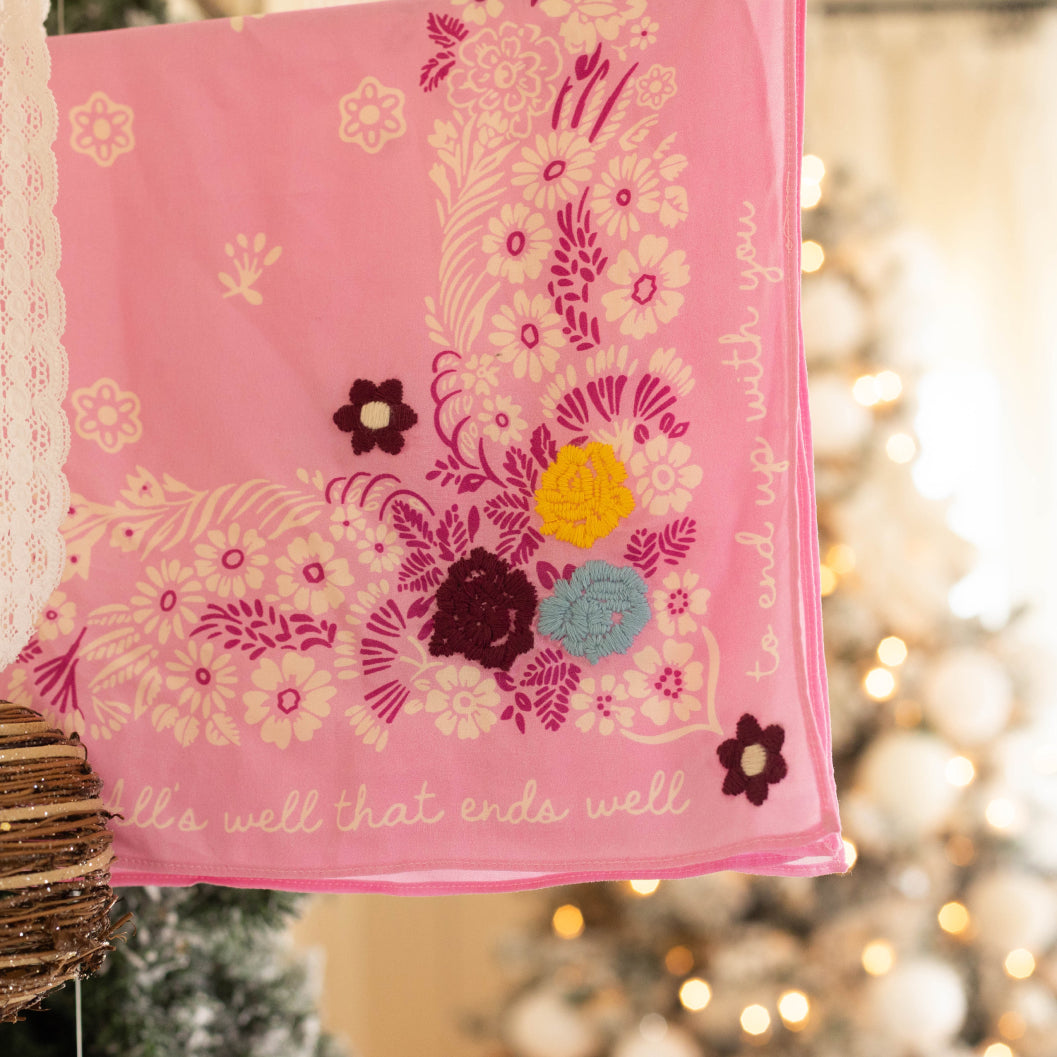 Embroidered Garden Bandana
