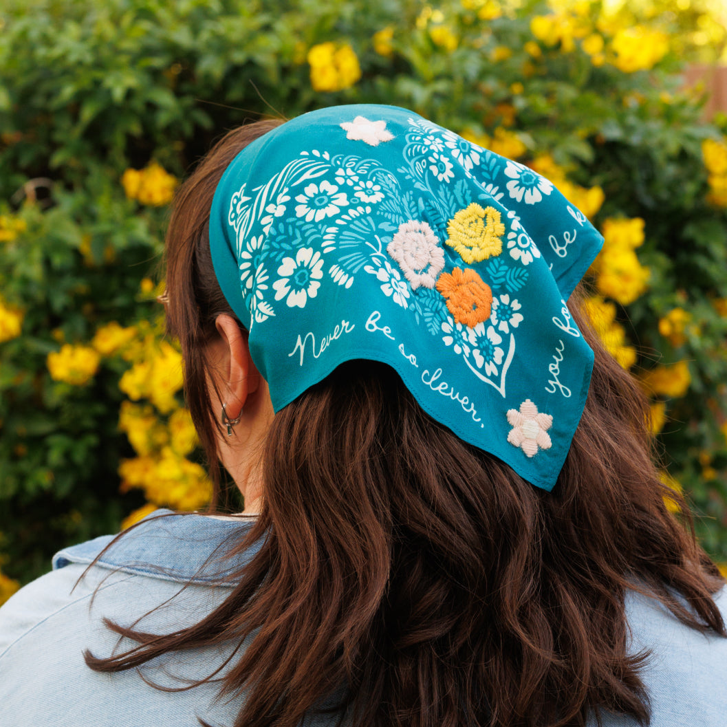 Embroidered Garden Bandana