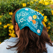 Embroidered Garden Bandana