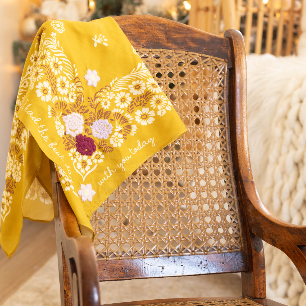 Embroidered Garden Bandana