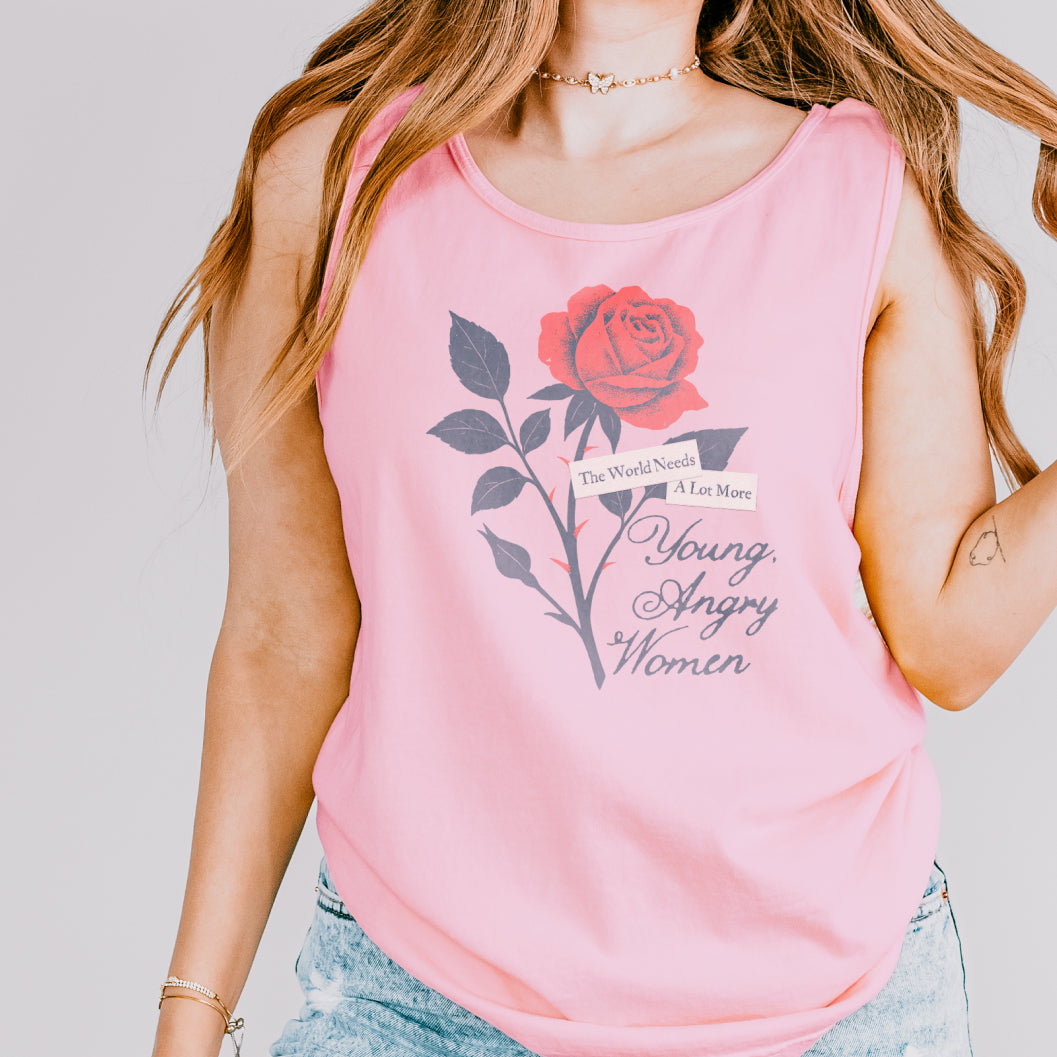 The World Needs Young, Angry Women Comfort Colors Tank