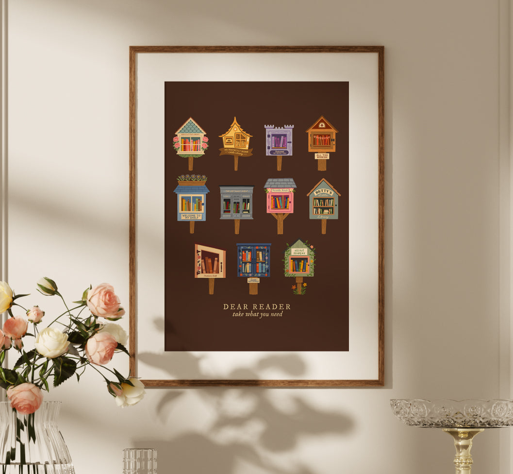 Brown Dear Reader Print