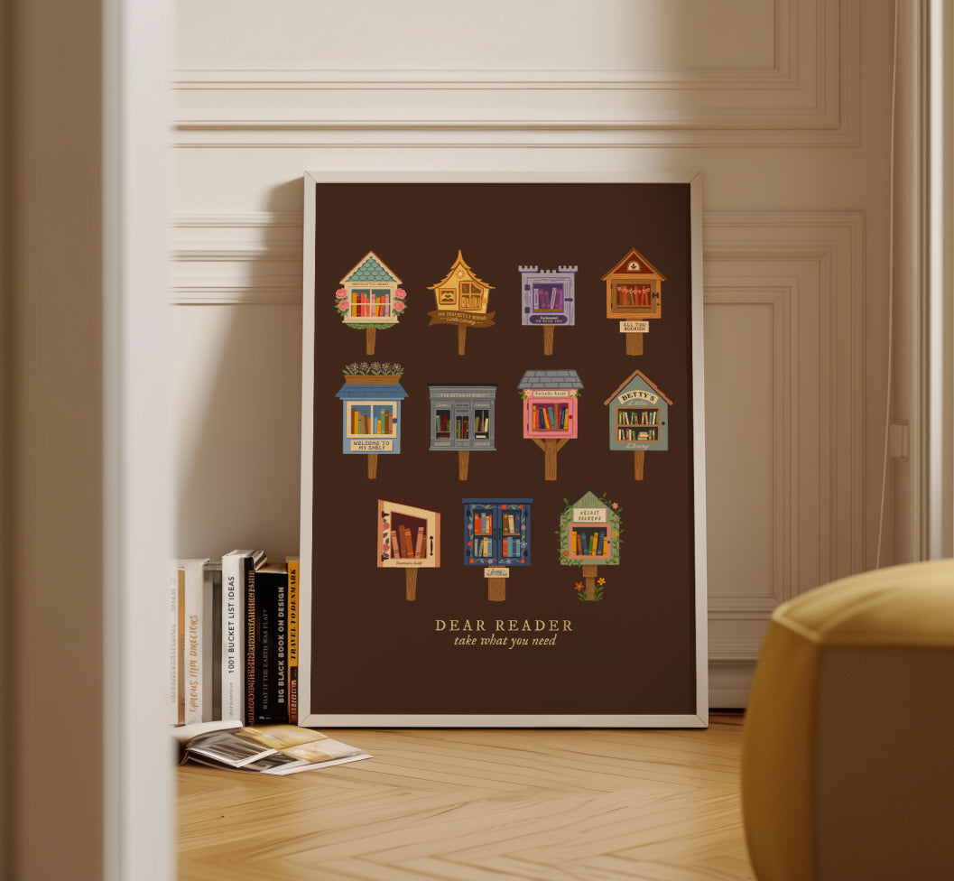 Brown Dear Reader Print