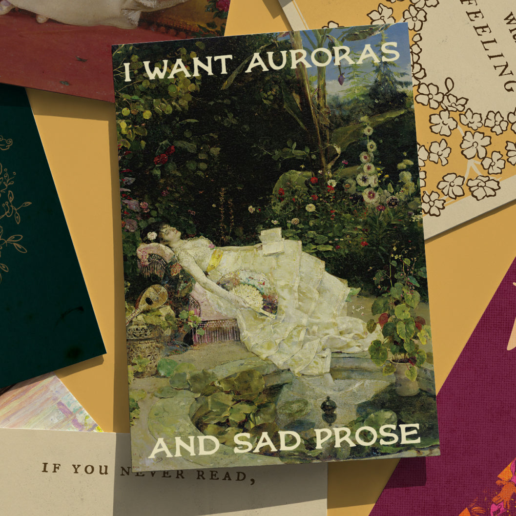 I Want Auroras and Sad Prose Poster