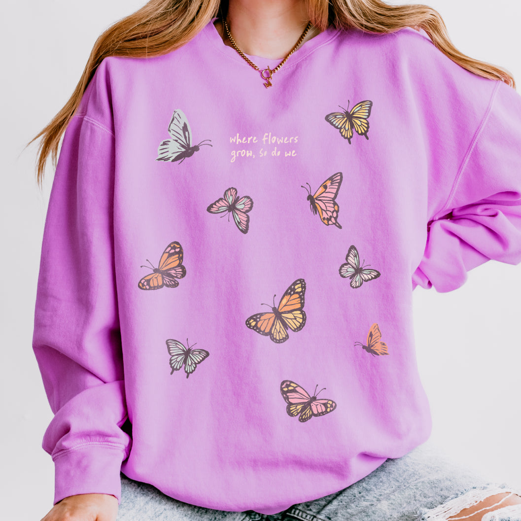 Where Flowers Grow Lightweight Crewneck