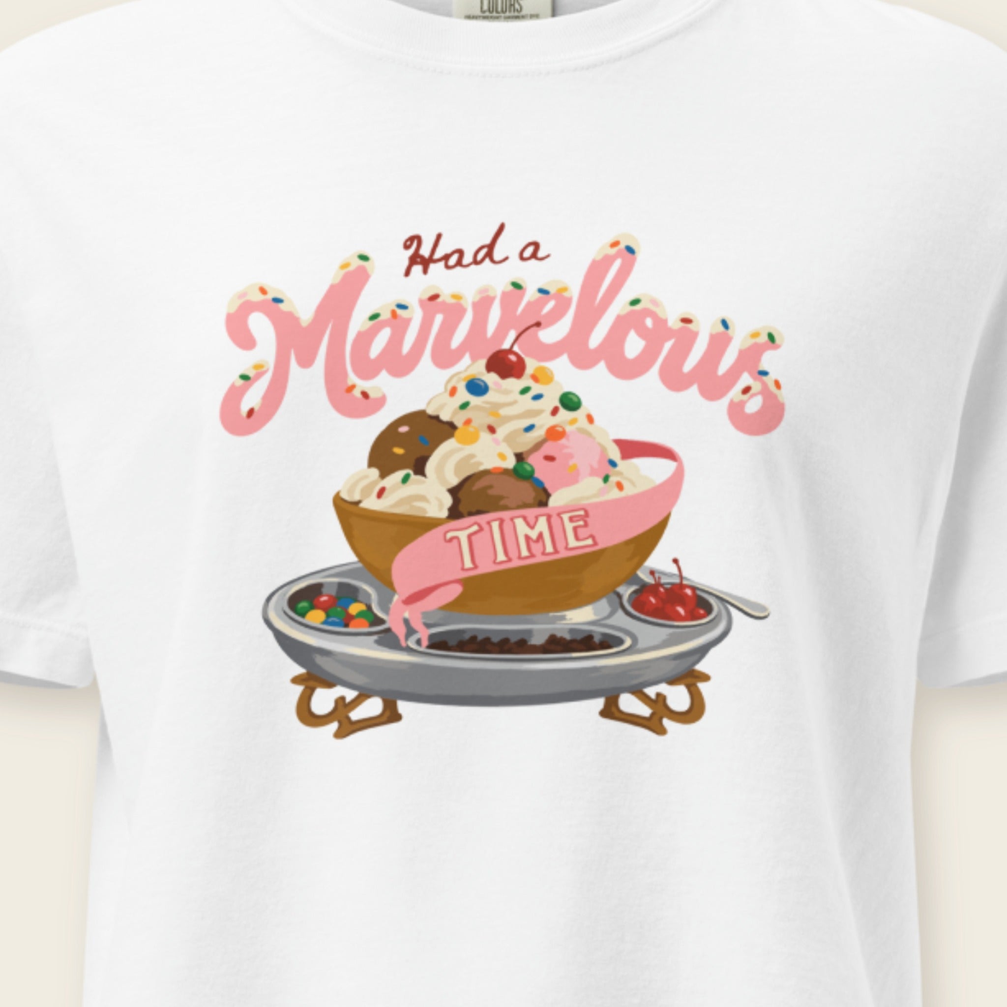 Had a Marvelous Time Sundae Boxy Tee print close-up