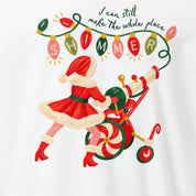 Shimmer Santa Long Sleeve print close-up