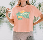 We are Visitors Here Comfort Colors Crop Tee
