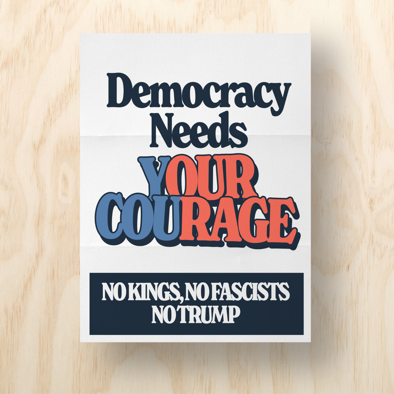 Courage Printable Protest Sign