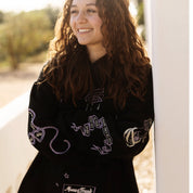 Violet Tears Embroidered Hoodie