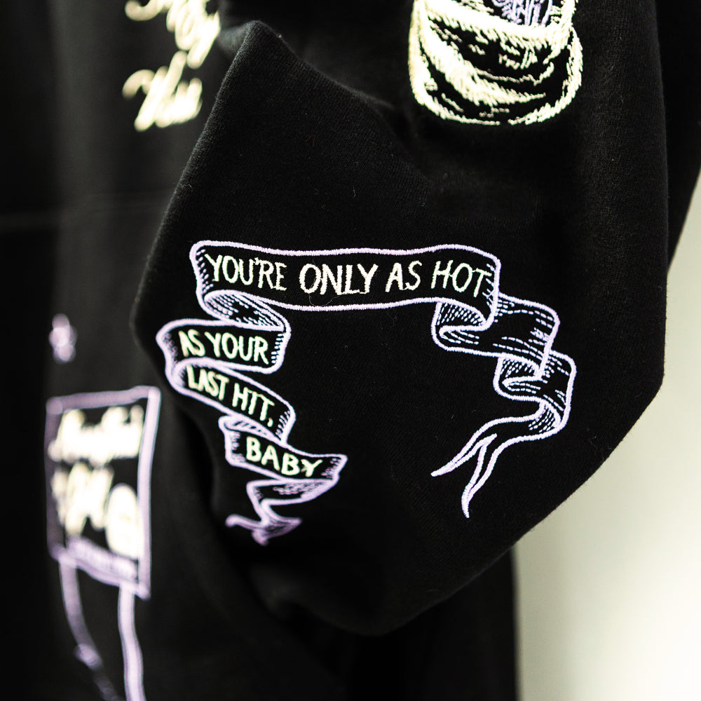 Violet Tears Embroidered Hoodie